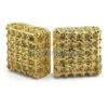 Large 3D Box Lemonade CZ Iced Out Earrings