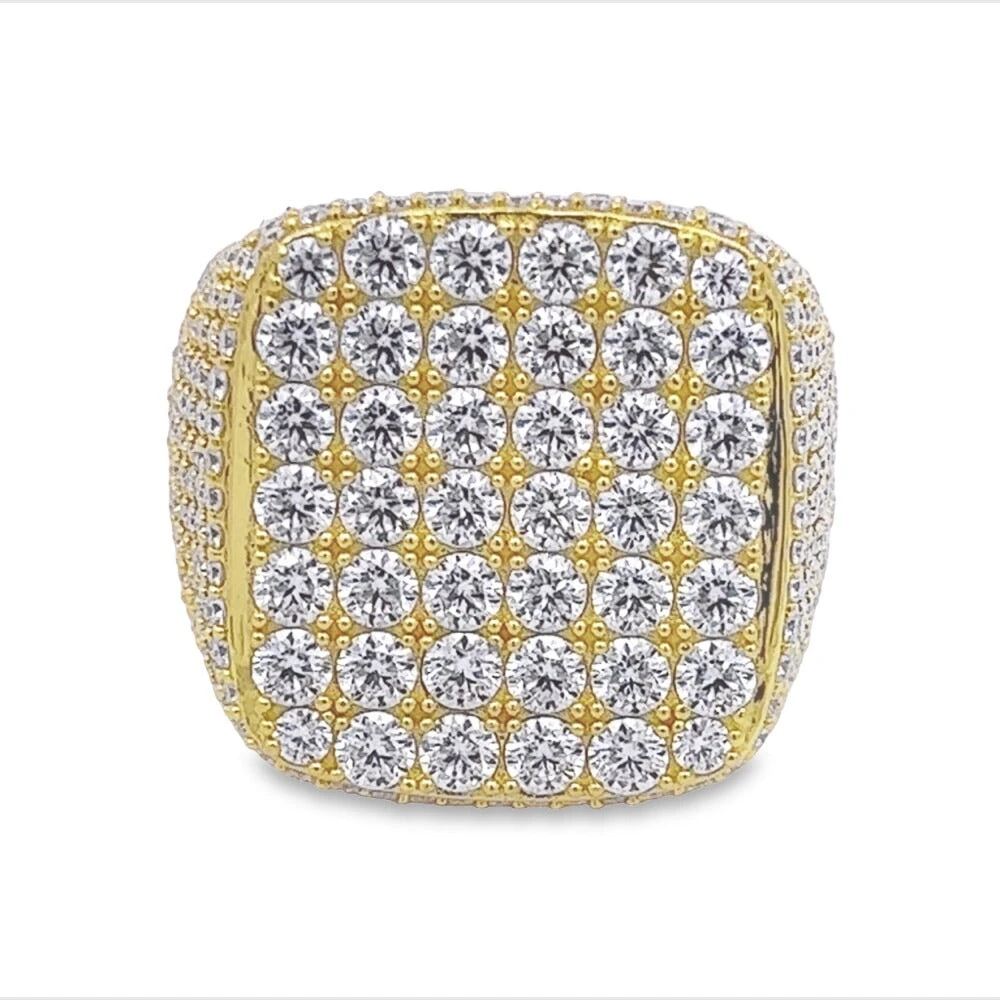 Large Cushion Iced Out VVS Moissanite Ring .925 Sterling Silver 7 Large Cushion Iced Out VVS Moissanite Ring .925 Sterling Silver - Image 7