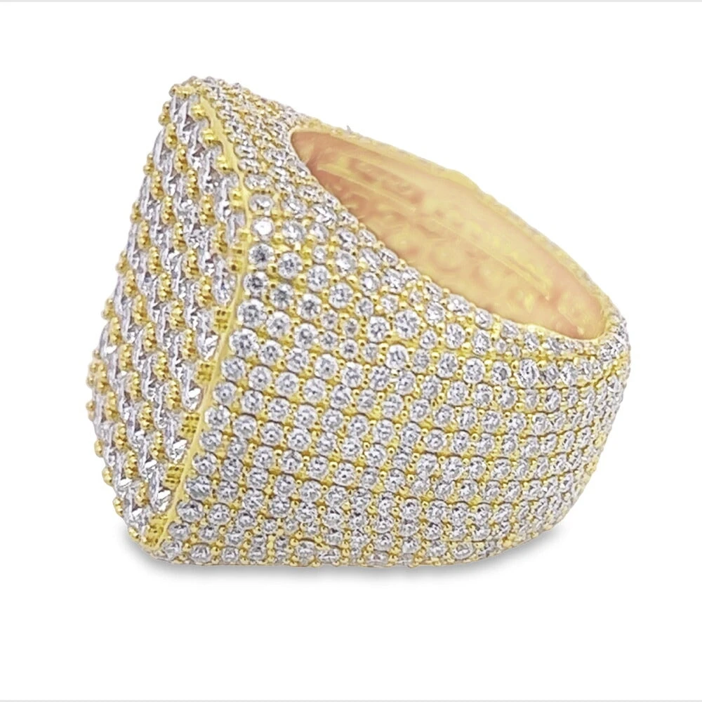 Large Cushion Iced Out VVS Moissanite Ring .925 Sterling Silver 5 Large Cushion Iced Out VVS Moissanite Ring .925 Sterling Silver - Image 5