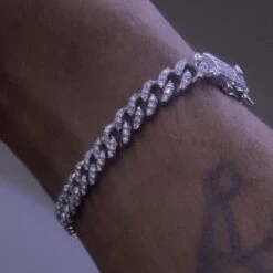 Moissanite Miami Cuban Link Iced Out Bracelet 6MM .925 Sterling Silver