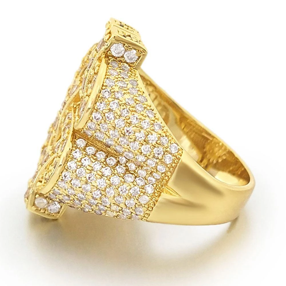 Money Dollar Sign CZ Eternity Band Hip Hop Ring 4 Money Dollar Sign CZ Eternity Band Hip Hop Ring - Image 4