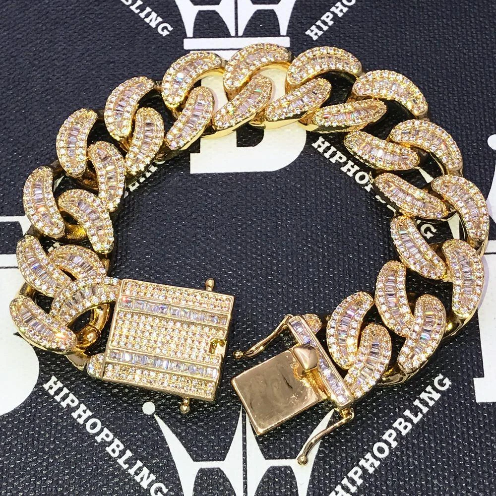 New Baguette Cuban VVS CZ Iced Out Hip Hop Bracelet 4 New Baguette Cuban VVS CZ Iced Out Hip Hop Bracelet - Image 4