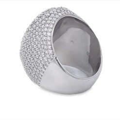 Pave Oval Iced Out VVS Moissanite Ring .925 Sterling Silver -Jewelry Sales Store pave oval iced out vvs moissanite ring 925 sterling silver hiphopbling 733576