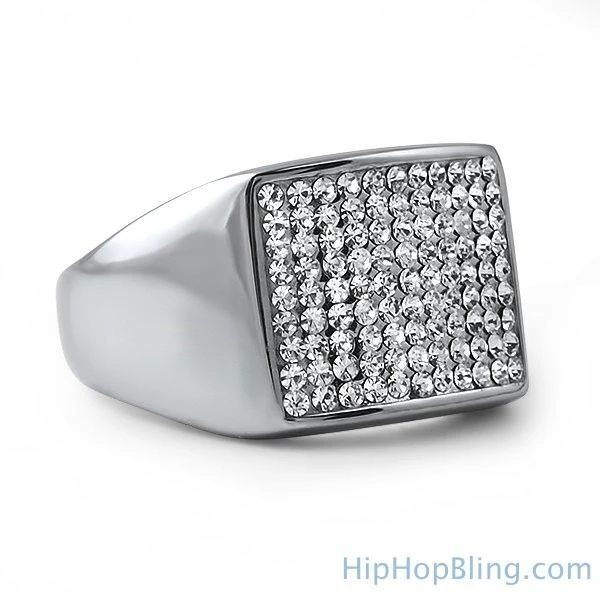 Players Bling Stainless Steel Hip Hop Ring 1 Players Bling Stainless Steel Hip Hop Ring
