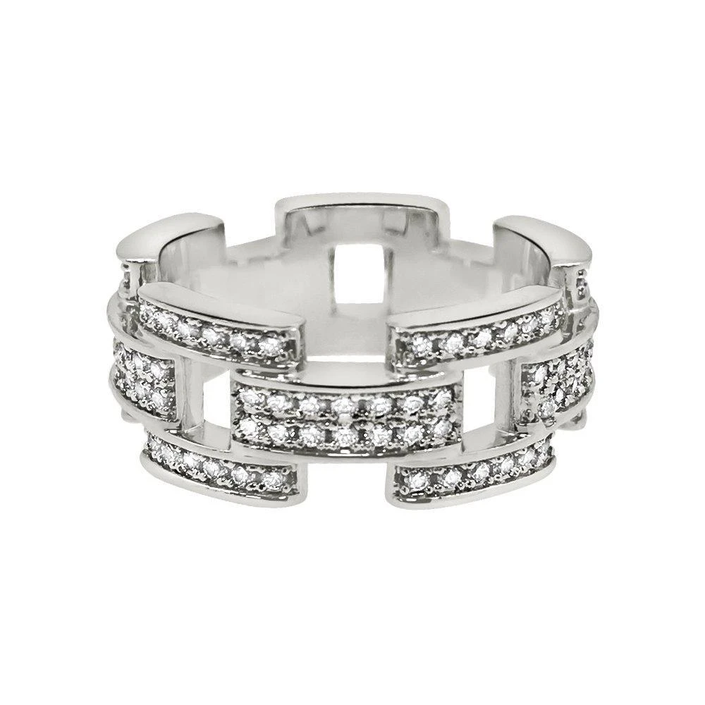Prez Link Eternity Band Rhodium CZ Bling Bling Ring 1 Prez Link Eternity Band Rhodium CZ Bling Bling Ring