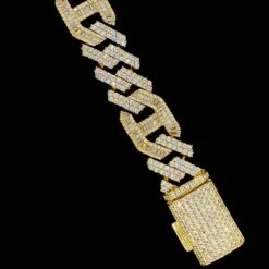 Sharp Baguette Mariner Figaro Iced Out Hip Hop Bracelet -Jewelry Sales Store sharp baguette mariner figaro iced out hip hop bracelet hiphopbling 126147
