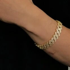 Sharp Cuban 14MM Iced Out Bracelet