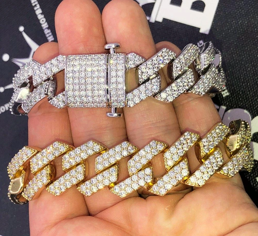 Sharp Cuban Link Hip Hop Bling Bling 20MM Bracelet 3 Sharp Cuban Link Hip Hop Bling Bling 20MM Bracelet - Image 3