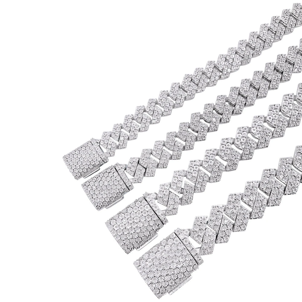 Sharp Cuban Miracle Set Real Diamond Bracelet .925 Sterling Silver | 4 Sizes 1 Sharp Cuban Miracle Set Real Diamond Bracelet .925 Sterling Silver | 4 Sizes