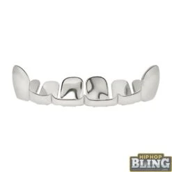 Silver Grillz Half Open Top Teeth