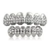 Silver Grillz Set Starburst Bling Bling Teeth