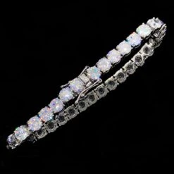Stainless Steel VVS Iced Out Tennis Bracelet -Jewelry Sales Store stainless steel vvs iced out tennis bracelet 6mm white gold hiphopbling 201324