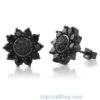 Sun Shine Black CZ Bling Bling Earrings