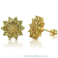 Sun Shine Lemonade CZ Bling Bling Earrings