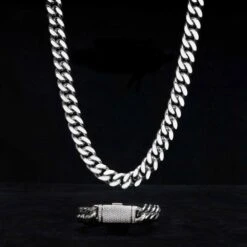 VVS Moissanite Miami Cuban Bracelet Steel / .925 Silver -Jewelry Sales Store vvs moissanite miami cuban bracelet steel 925 silver hiphopbling 140910