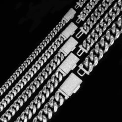 VVS Moissanite Miami Cuban Bracelet Steel / .925 Silver -Jewelry Sales Store vvs moissanite miami cuban bracelet steel 925 silver hiphopbling 392402