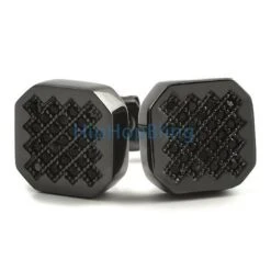 Zig Zag Iced Out Black CZ Micro Pave Earrings